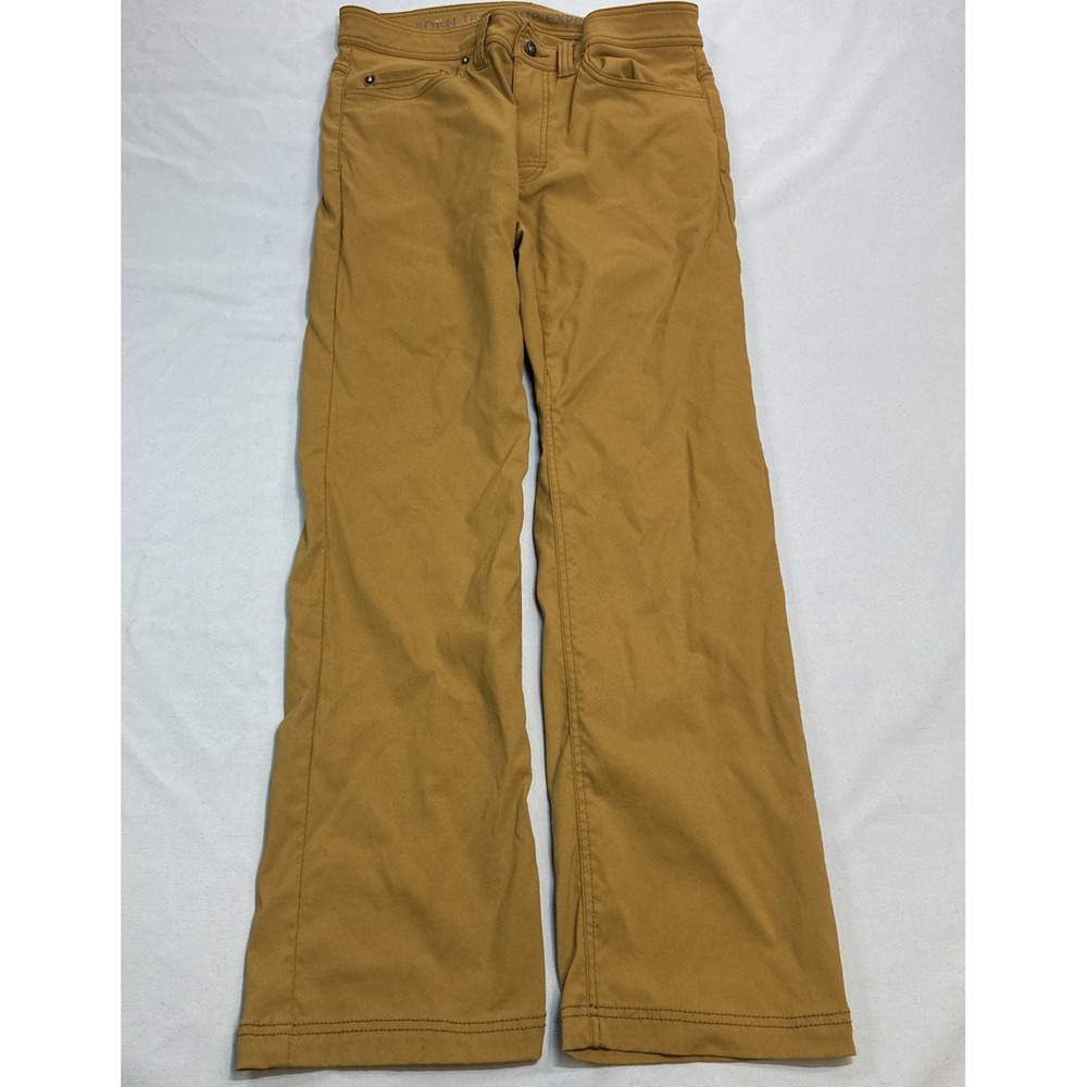 PrAna Brion Pants Mens 32x30 Orange Khakis Standard Fit Stretch Casual Outdoor